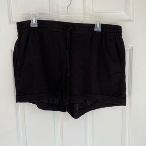 Old Navy Black Linen Short - Size L